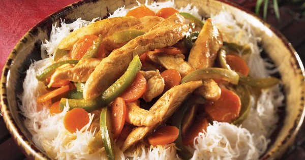 Chicken and green pepper curry