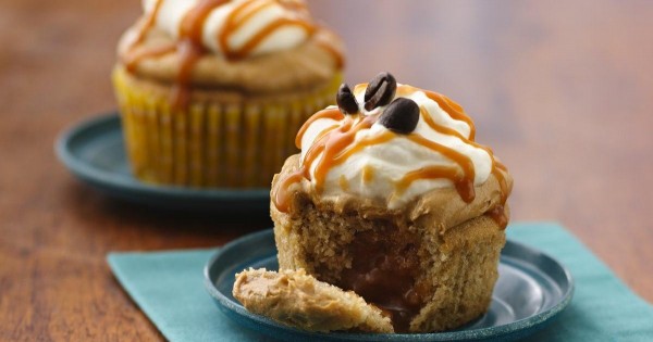 Banana-Coffee Caramel-Filled Cupcakes