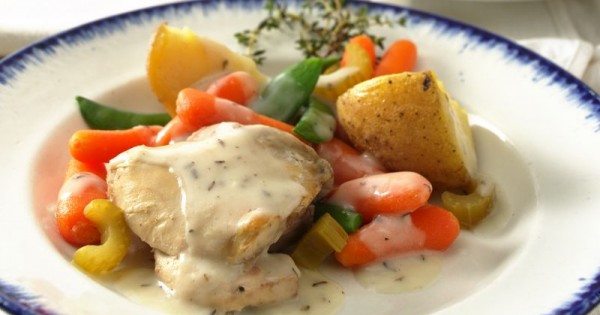 Slow Cooker Creamy Herbed Chicken Stew
