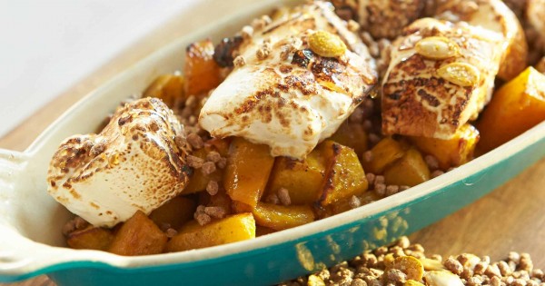 Spiced Butternut Squash with Maple Marshmallow Fluff