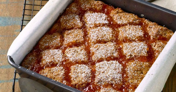 Lattice Topped Apricot Coffee Cake