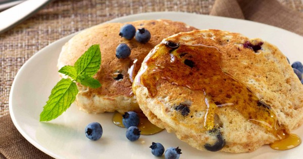 Blueberry Bran Pancakes