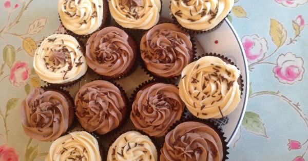 Chocolate and coffee cupcakes with Baileys® buttercream