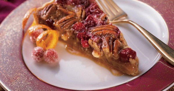 White Chocolate Cranberry Pecan Tart