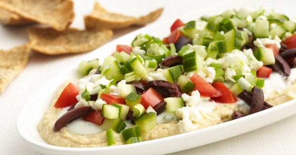 Healthified Greek Layered Dip