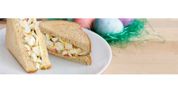 Rainbow Egg Salad Sandwich