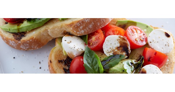 Avocado Caprese Bruschetta