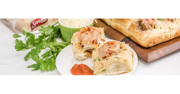 Meatball Stuffed Garlic Rolls