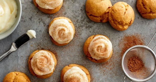 Cake Mix Gooey Butter Pumpkin Cookies