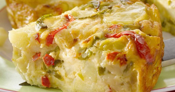 Tortilla with red pepper