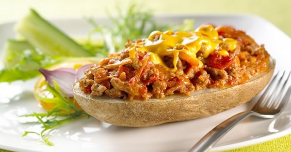 Spicy Turkey Potato Boats