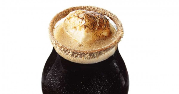 S'mores black beer cocktail