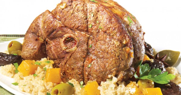Moroccan-style leg of lamb
