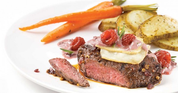 Bison Medallions with Red Wine and Berry Sauce