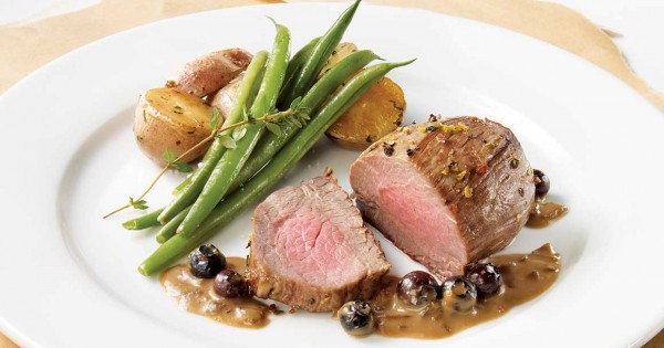 Venison Medallions in a Balsamic Vinegar and Maple Syrup Reduction