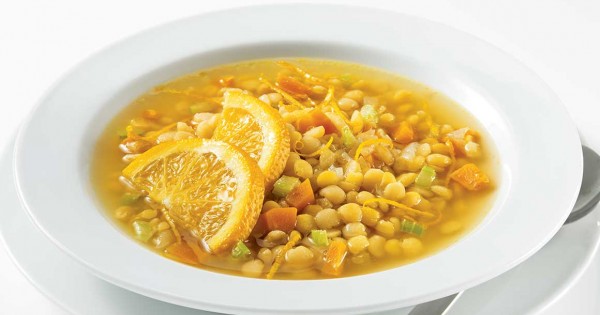 Split pea and orange soup