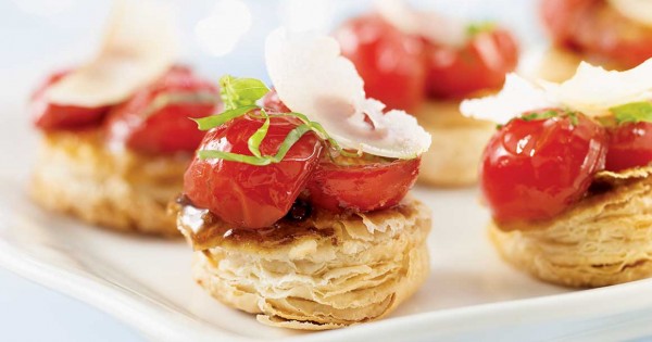 Caramelized tomato tartlets