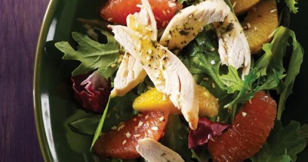 Arugula, Citrus & Chicken Salad with Tarragon Vinaigrette