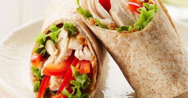 Peanut Butter Chicken Wraps