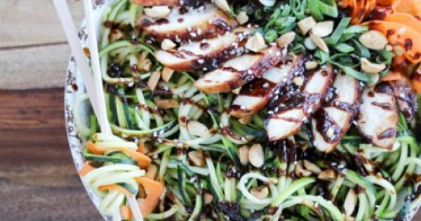 Chicken Zucchini Noodle Bowl