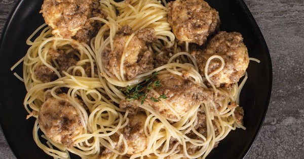 Chicken Meatballs in Mushroom Sauce