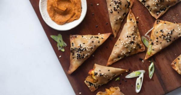 Crispy olé olé apetizers & spicy southwest dip, signed Cynthia Marcotte