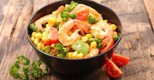 Colourful corn salad