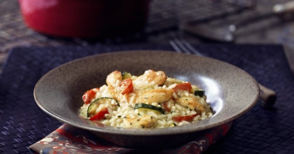 Pesto Chicken Risotto