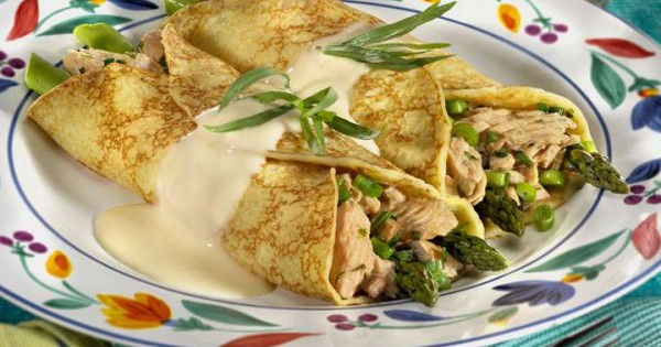 Salmon Tarragon Crepes