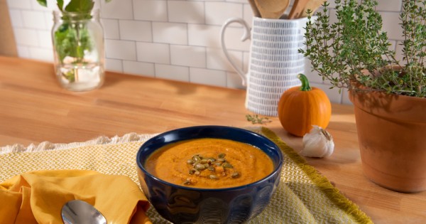 Roasted Pumpkin and Sweet Potato Soup