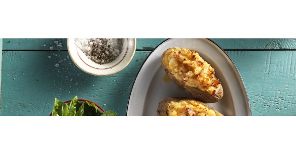 Twice Baked Tomato Basil Potatoes