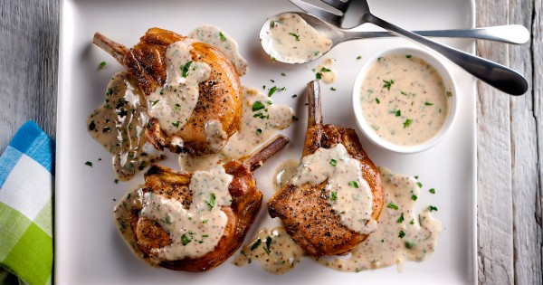 Pork Chop with Mustard Cream Sauce