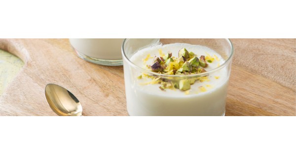 Honey-Lemon Pistachio Panna Cotta