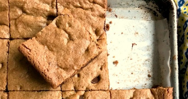 Big Batch Whole Wheat Chocolate Chip Cookie Bars
