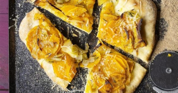 Butternut Squash Pizzas with Rosemary