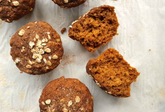 Pumpkin Oat Molasses Muffins | Refined Sugar-Free-image