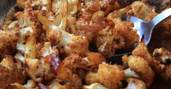 Sweet and Spicy Roasted Cauliflower