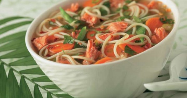 Asian Salmon Soup Bowl