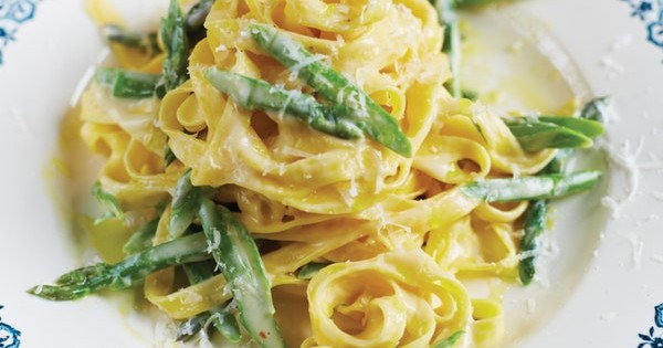 Tagliatelle with Asparagus and Parmesan Fonduta