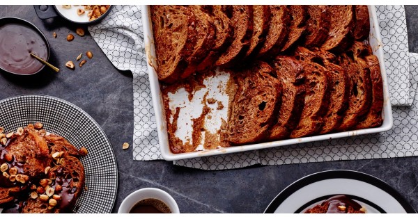 Hot Chocolate Baked French Toast