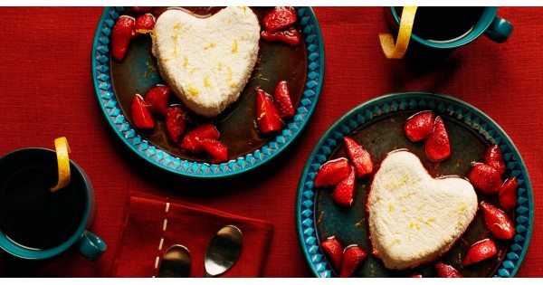 Coeur à la Crème with Roasted Strawberry Sauce