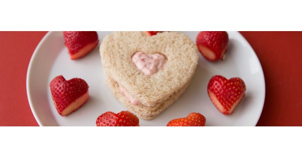 Strawberry Hearts Sandwich