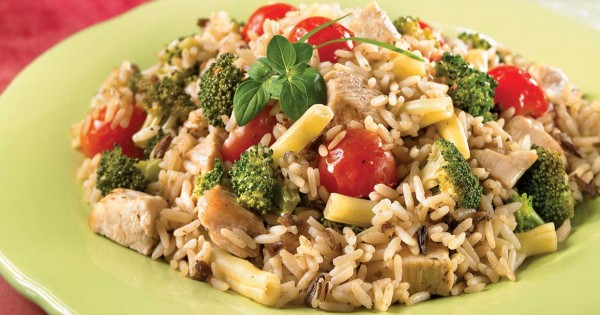 Chicken rice with harvest vegetables