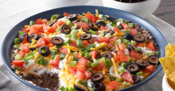 Layered Black Bean Mexican Dip