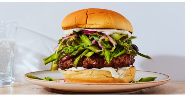 Spiced Lamb Burgers with Spring Slaw