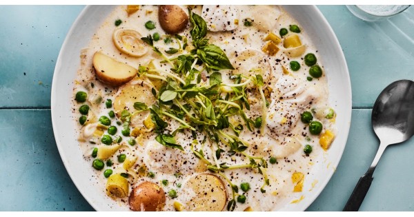 Spring Pea Fish Chowder