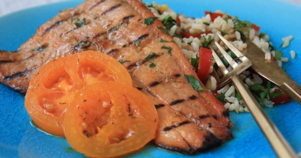 Bourbon molasses salmon – simple with a little panache