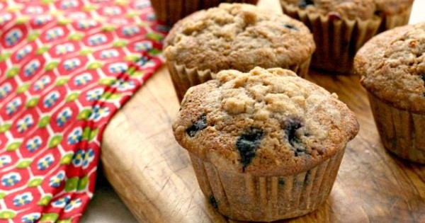 Multi Grain Blueberry Carrot Muffins with Orange Streusel