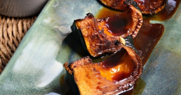Roasted Squash with Molasses Cider Glaze