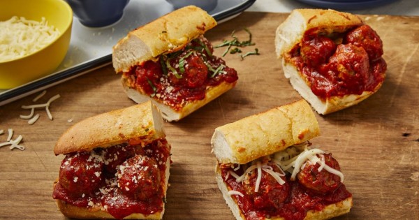 Mozzarella Meatball Sandwiches